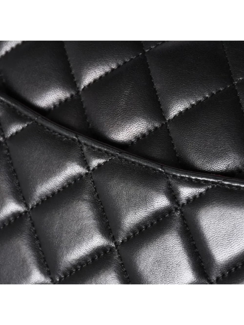 Chanel Maxi Quilted 33 Double Flap Chain Shoulder Bag CC Logo Lambskin Black